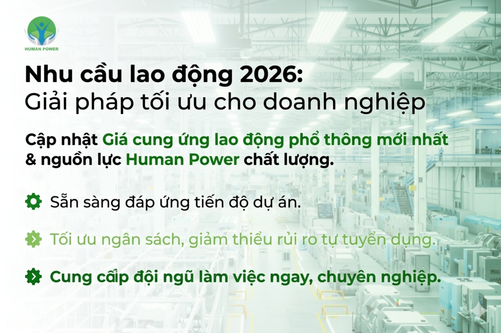 Giá cung ứng lao động phổ thông mới nhấ