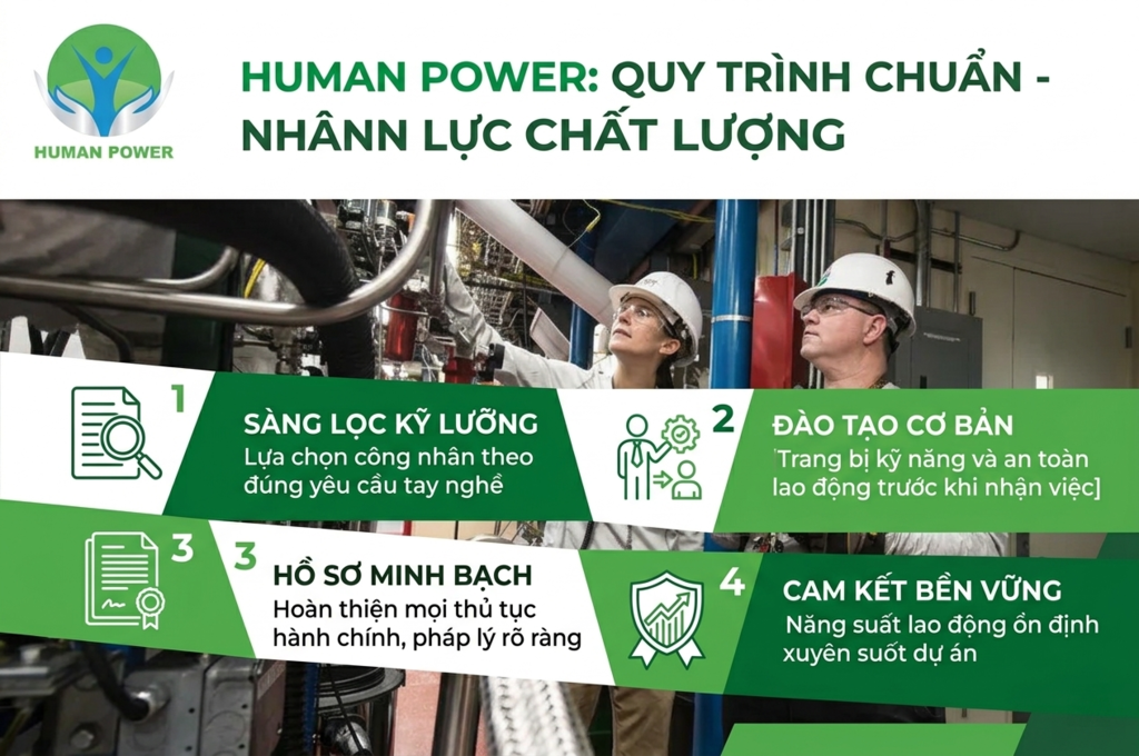 Cung ứng lao dộng KCN cùng Human Power