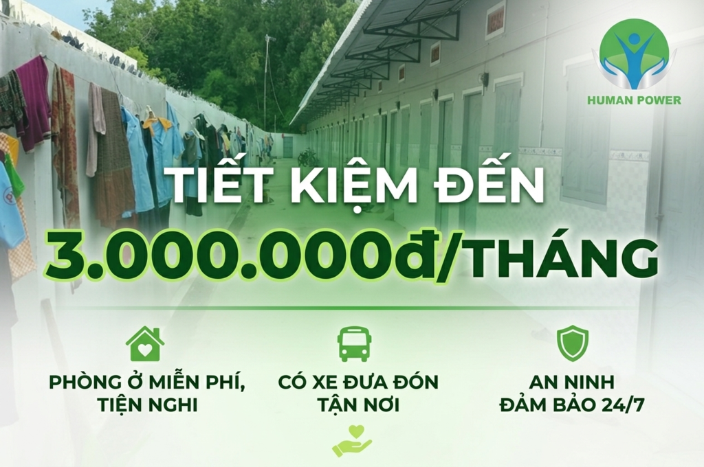 Công ty tuyển công nhân có hỗ trợ nhà trọ