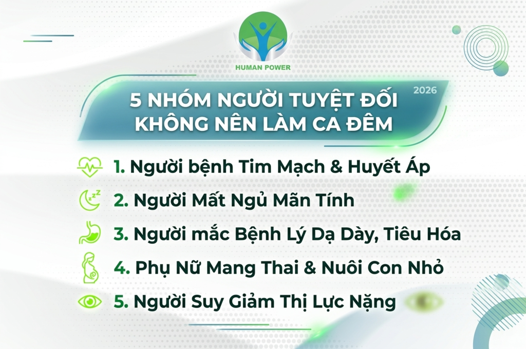 Những ai không nên làm ca đêm