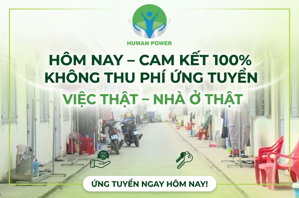 Công ty tuyển công nhân có hỗ trợ nhà trọ