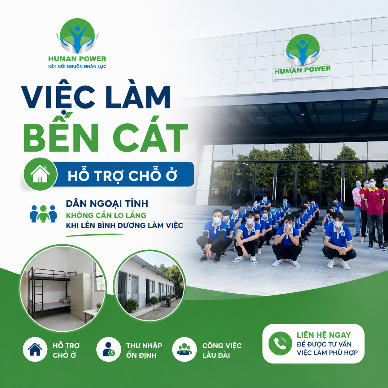 Việc Làm Bến Cát Hỗ Trợ Chỗ Ở