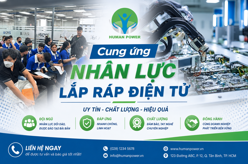 Dự Báo Năm 2026: Giải Pháp Cung Ứng Lao Động Lắp Ráp Linh Kiện Điện Tử Tối Ưu