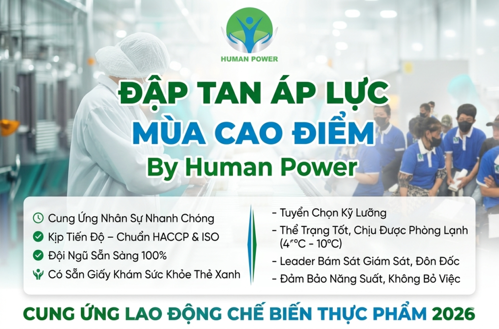 GIẢI PHÁP CUNG ỨNG LAO ĐỘNG CHẾ BIẾN THỰC PHẨM TỐI ƯU NĂM 2026