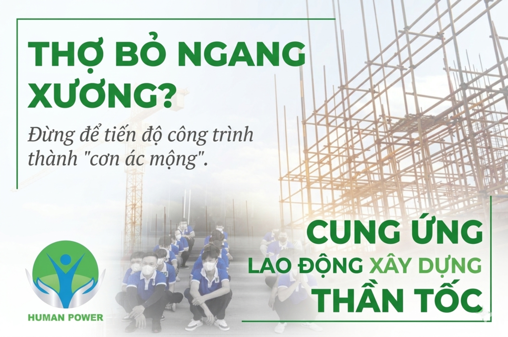 Giải Pháp Cung Ứng Lao Động Xây Dựng Năm 2026: Đập Tan 3 Tử Huyệt Của Nhà Thầu