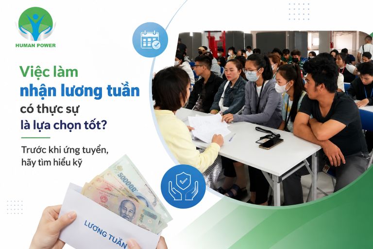Việc làm nhận lương tuần