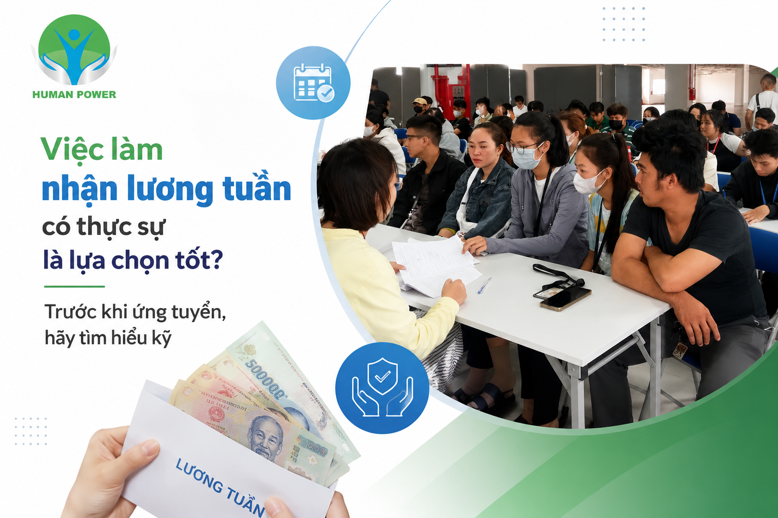 Việc làm nhận lương tuần