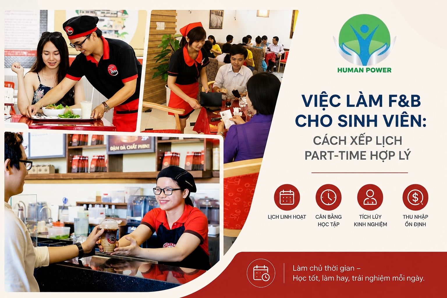 Việc làm F&B cho sinh viên