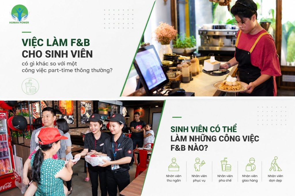 Việc làm F&B cho sinh viên