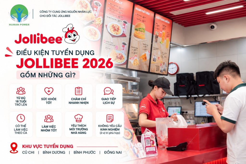 Điều kiện tuyển dụng Jollibee 2026